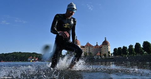 Läufer beim Schlosstriathlon Moritzburg